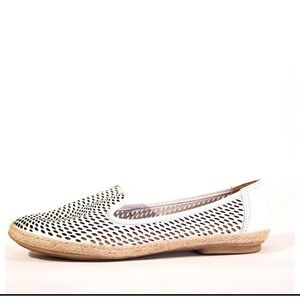 Chelsea Crew White Leather Espadrilles